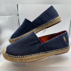 Polo by Ralph Lauren Men's Dark Blue denim Espadrilles 9.5 US